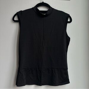 Elegant Black Sleeveless Top Low Back